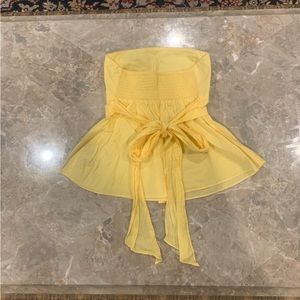 Papaya Strapless Top Bow M